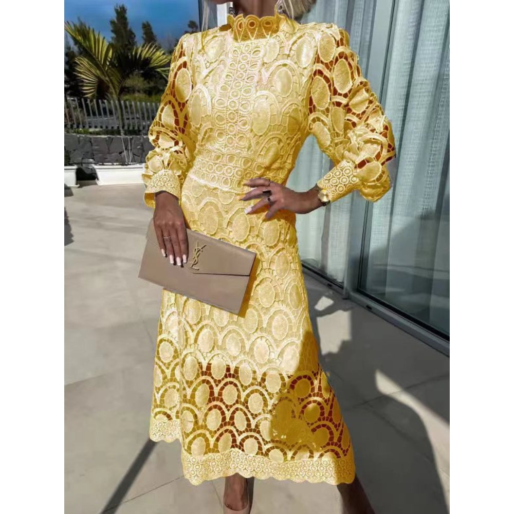 MELINA|Vestido moderno de encaje
