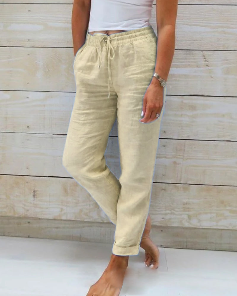 PANTALÓN ESTERALDA CON CINTURA ELÁSTICA