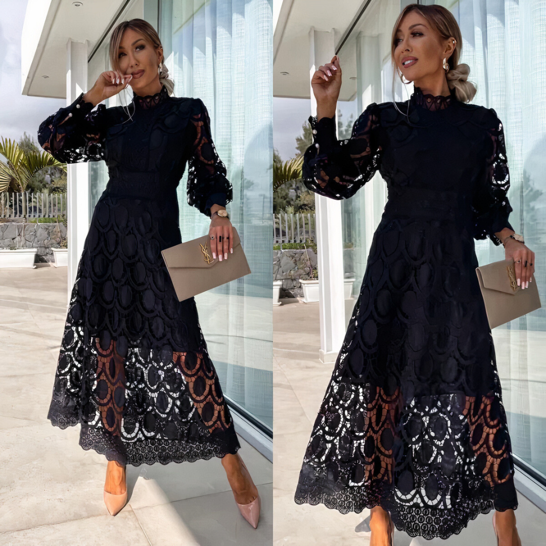 MELINA|Vestido moderno de encaje