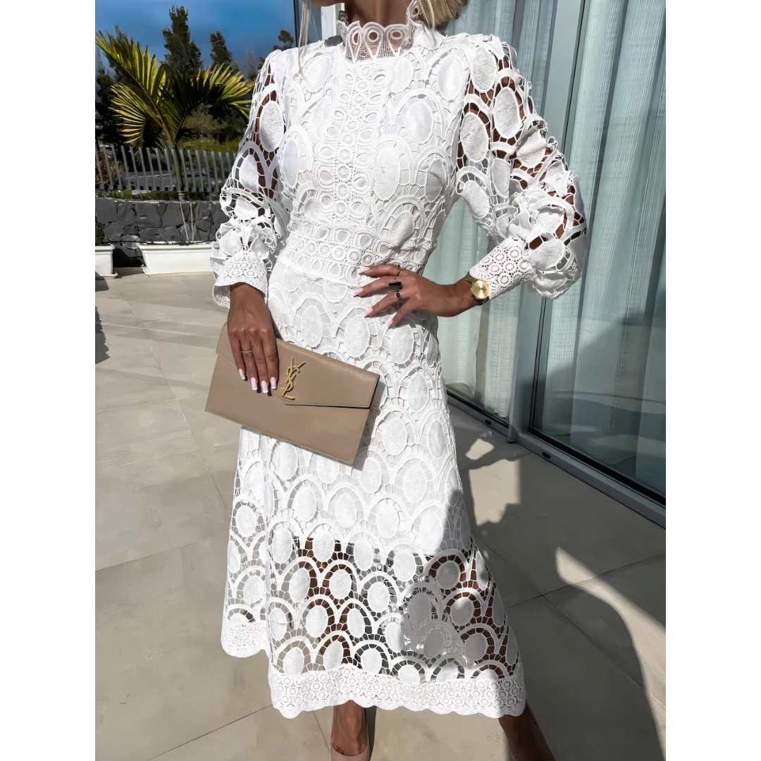MELINA|Vestido moderno de encaje