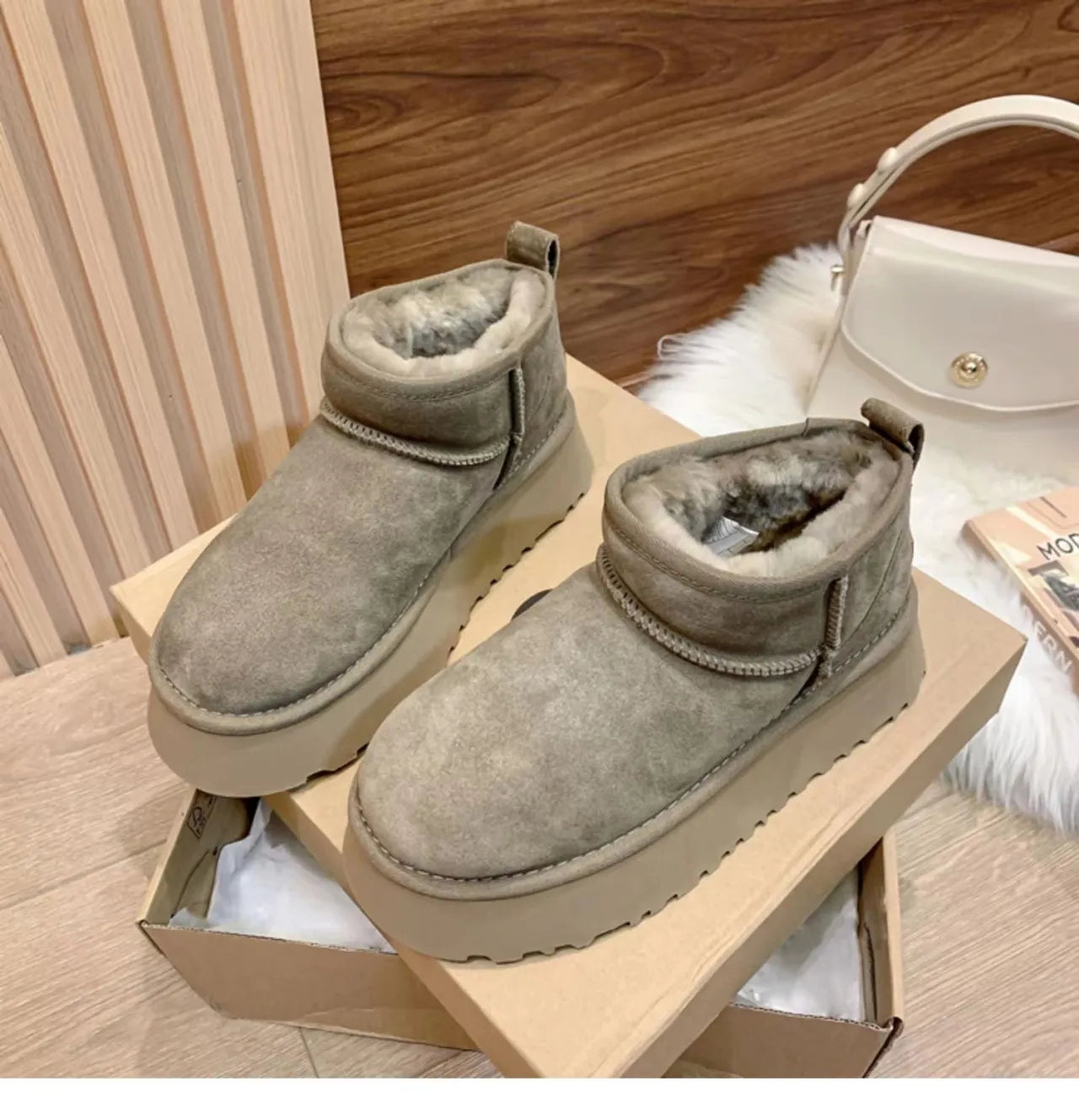 Mini botas de plataforma