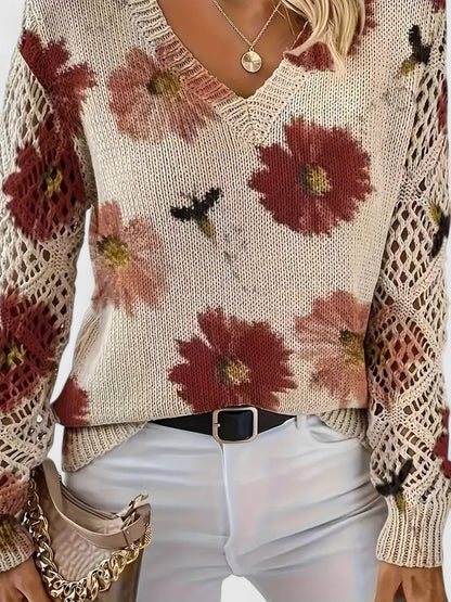 Aurélie | Elegante suéter con estampado floral