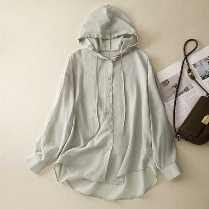 Laurienne™ | Blusa con capucha y botones