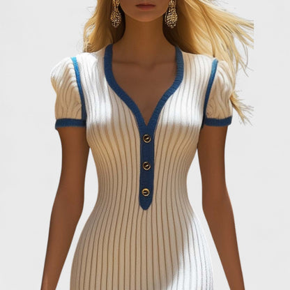 Ellena - Elegante vestido midi con falda sirena