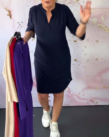 Celeste | Vestido casual con cuello en V