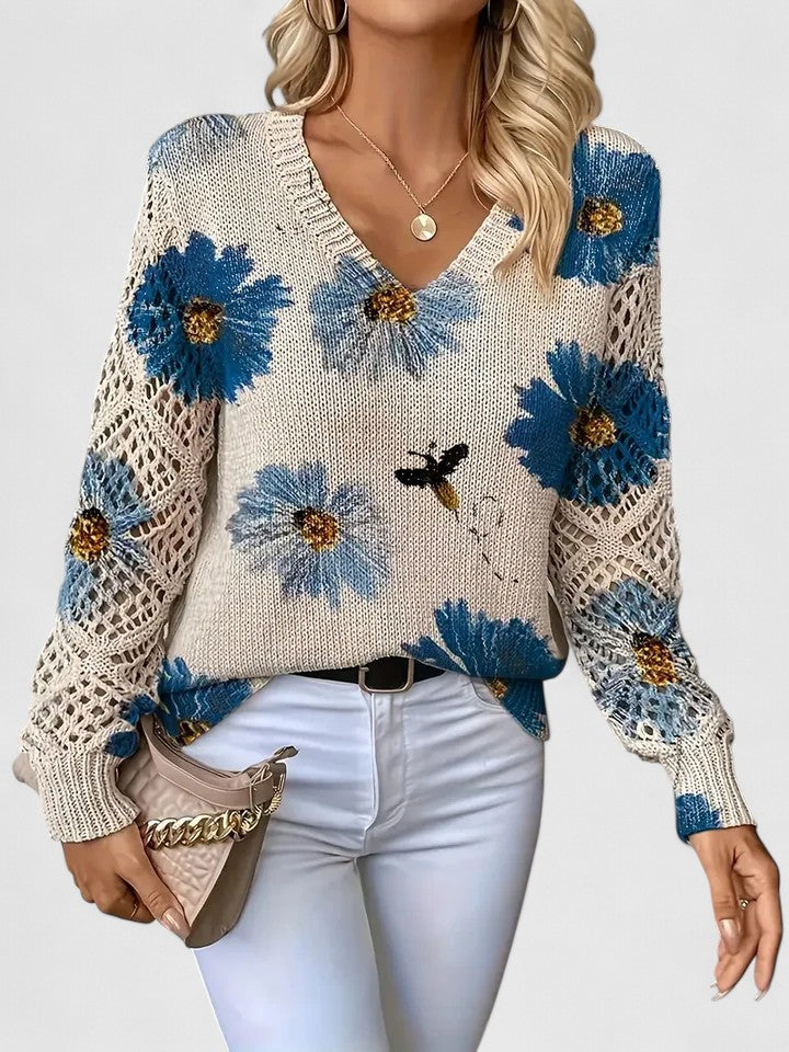 Aurélie | Elegante suéter con estampado floral