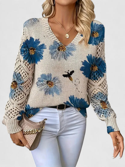 Aurélie | Elegante suéter con estampado floral
