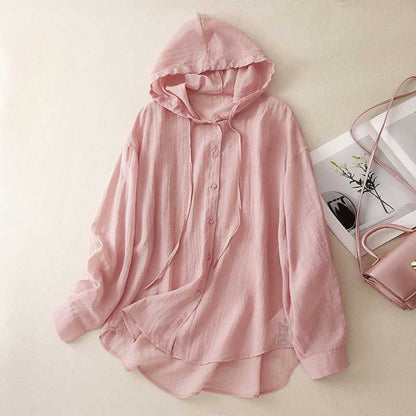Laurienne™ | Blusa con capucha y botones