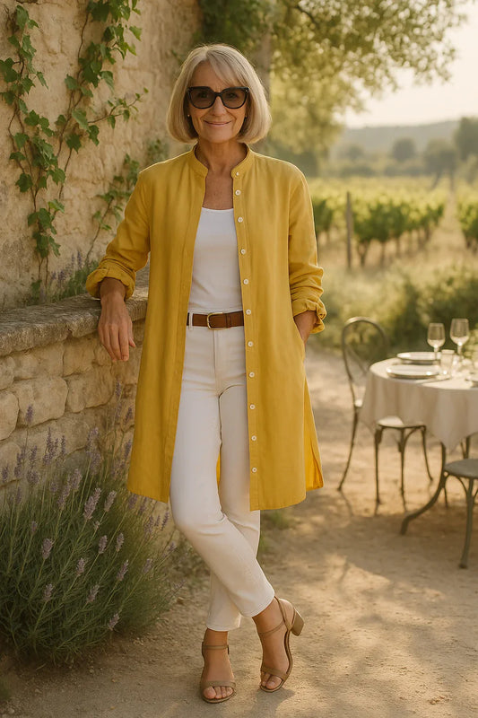 Camilya™ | Camisa acampanada estilo chamarra