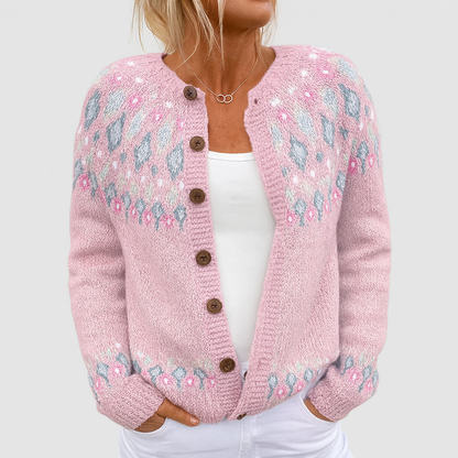 Elva™ | Cárdigan de punto holgado con estampado