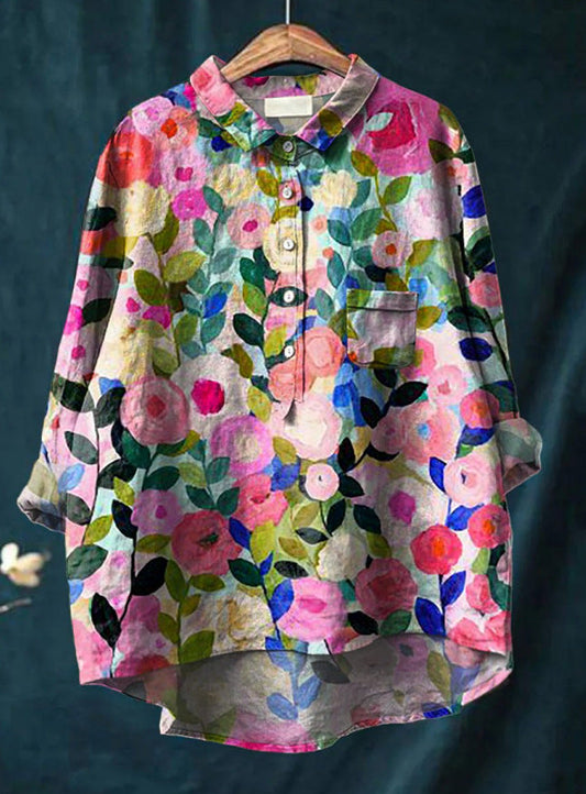Laura™ | Blusa clásica con estampado flora