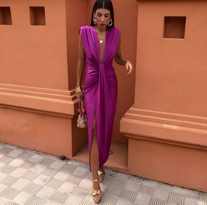 Elvira™ - Vestido con pliegues suaves y elegancia moderna