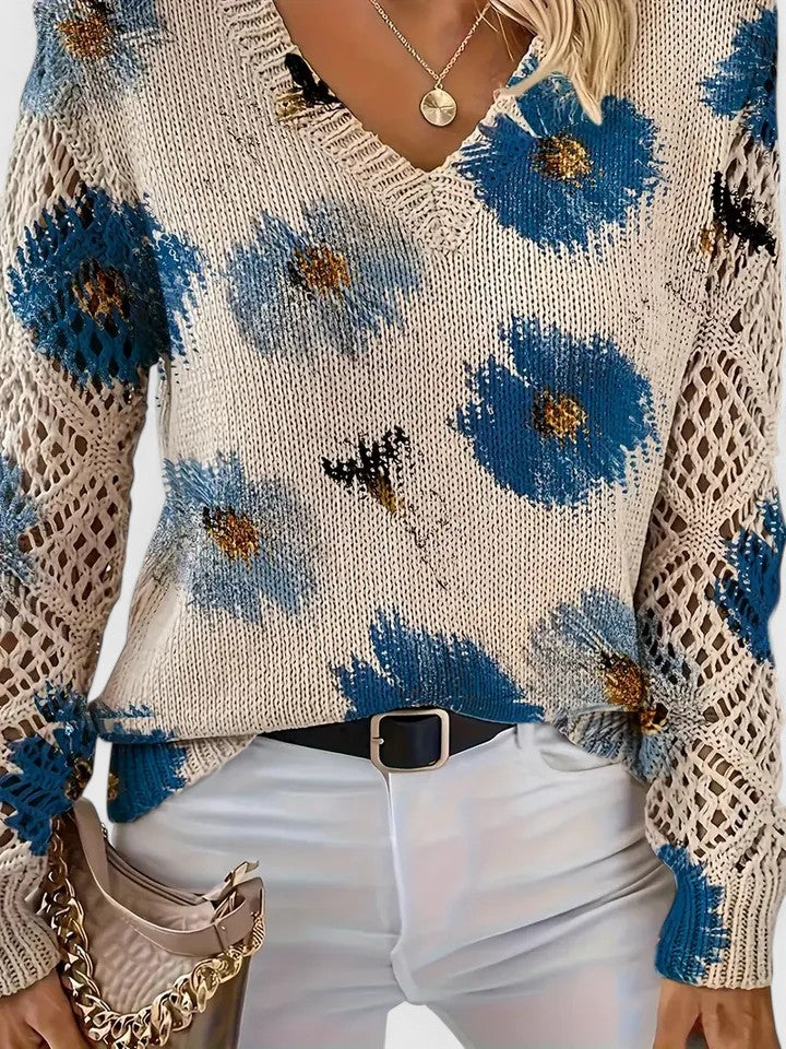 Aurélie | Elegante suéter con estampado floral