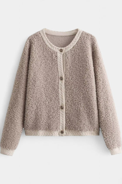 Chenda | Cardigan Corto de Textura Peluche