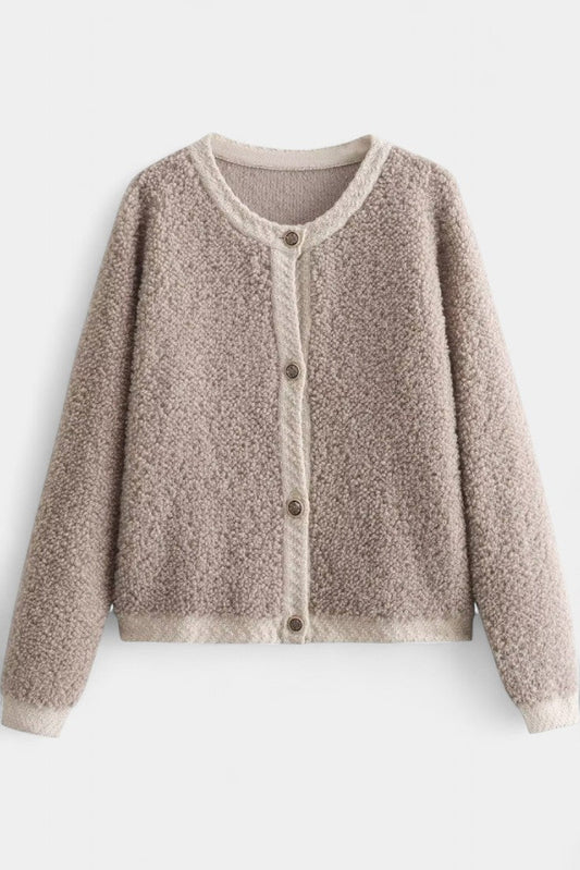 Chenda | Cardigan Corto de Textura Peluche