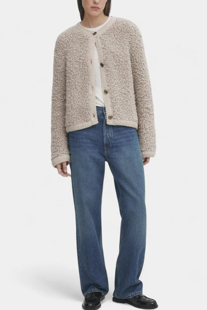 Chenda | Cardigan Corto de Textura Peluche