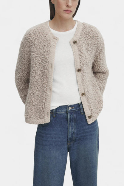 Chenda | Cardigan Corto de Textura Peluche