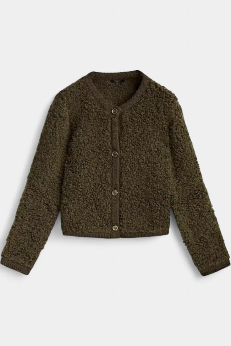 Chenda | Cardigan Corto de Textura Peluche