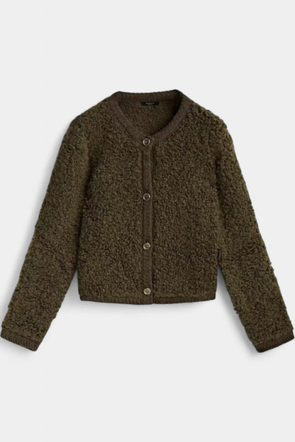 Chenda | Cardigan Corto de Textura Peluche