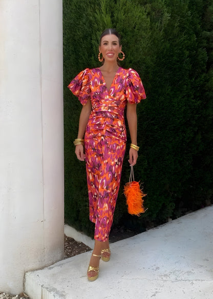 Tora™ - Vestido con mangas plisadas