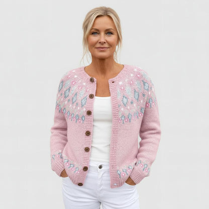 Elva™ | Cárdigan de punto holgado con estampado