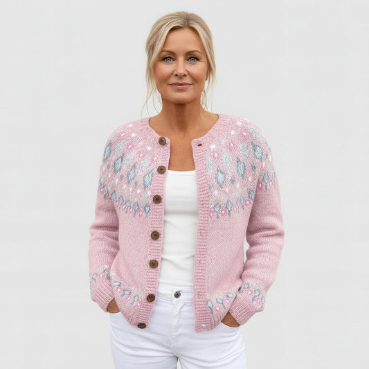 Elva™ | Cárdigan de punto holgado con estampado